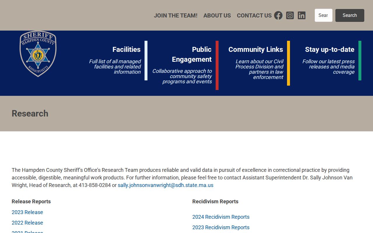 Hampden County 72-hour release report archive