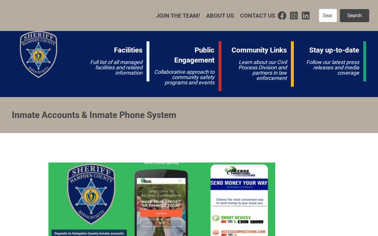 Hampden County account tool that is not a release mugshot app